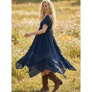green emerald velvet dress Free People free swinging Mini Dress